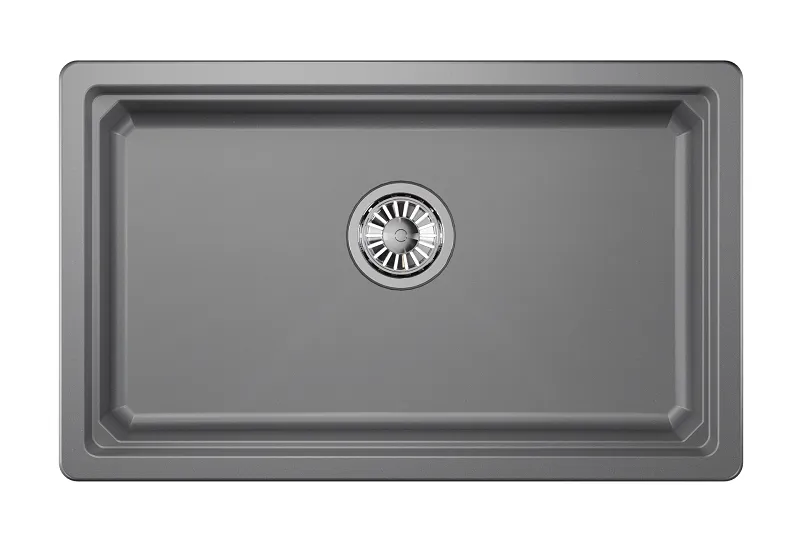 KS-7303U, АЛЮМИНИУМ, кухонная мойка, кварц