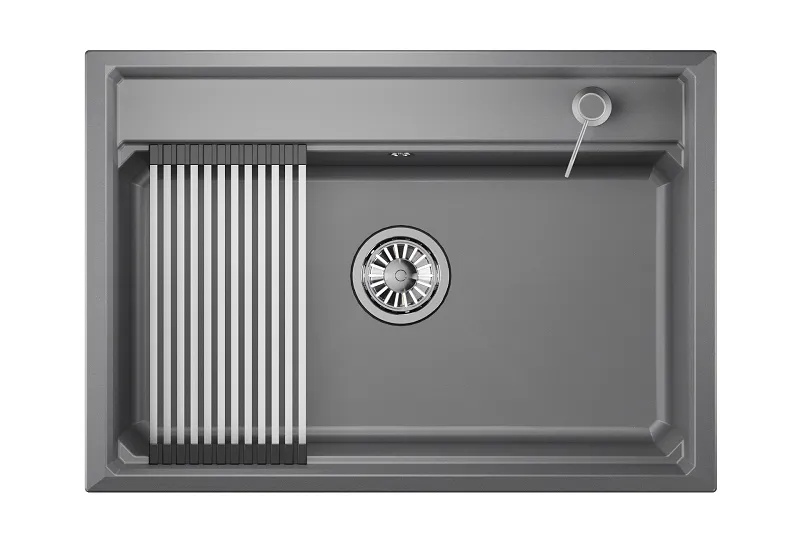 KS-7301, АЛЮМИНИУМ, кухонная мойка, кварц