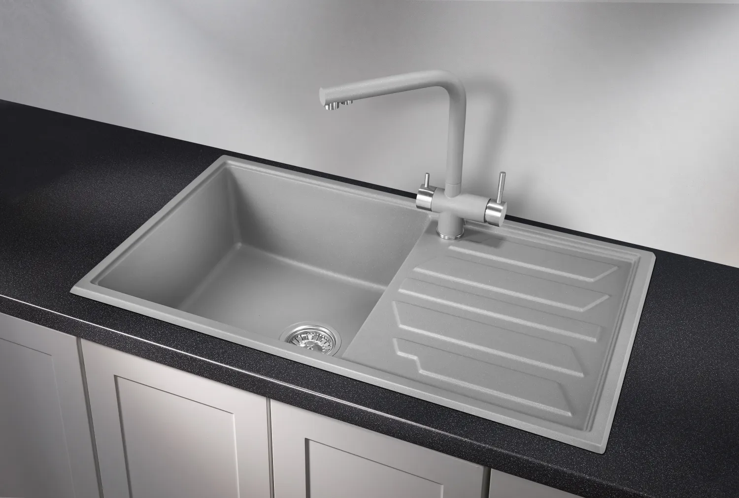 8601, АЛЮМИНИУМ, кухонная мойка, кварц