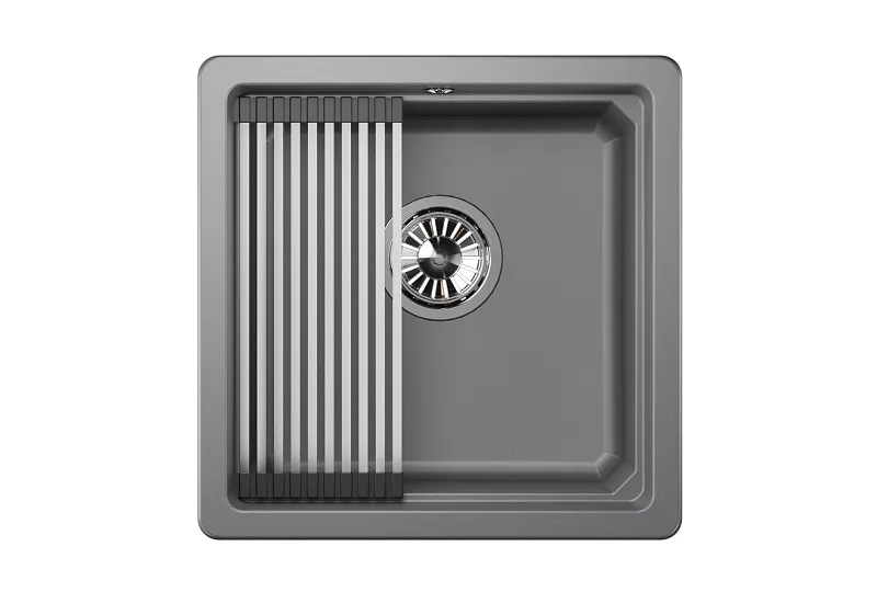 KS-4501U, АЛЮМИНИУМ, кухонная мойка, кварц