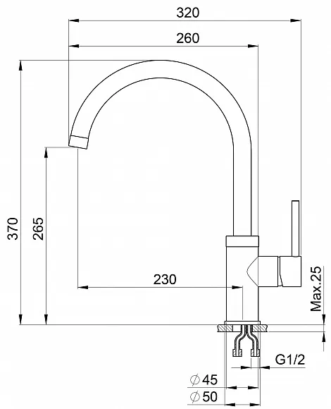 2125, СЛАНЕЦ, СМЕСИТЕЛЬ КУХОННЫЙ