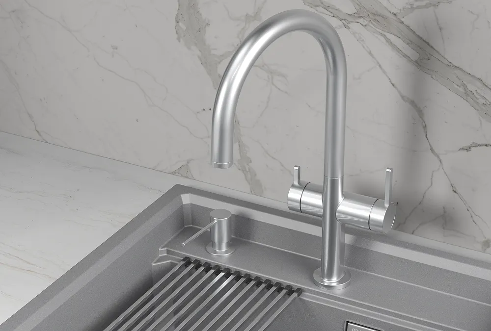 KS-8274, НЕРЖ, СМЕСИТЕЛЬ КУХОННЫЙ KITCHEN SPACE